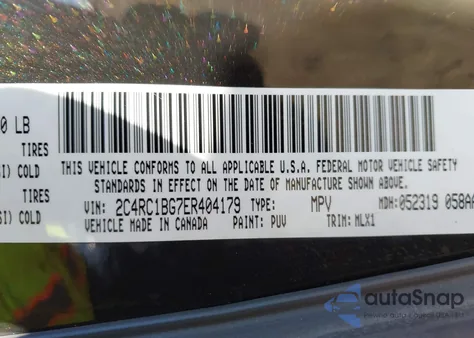 2014 Chrysler Town & Country Touring from USA, damaged, VIN 2C4RC1BG7ER404179